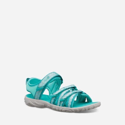 Teva Tirra Kids' Metal Turquoise Blue Hiking Sandals CA10686 Canada Sale